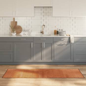 vidaXL Килим, правоъгълен, кафяв, 60x200 см, бамбук (376836)