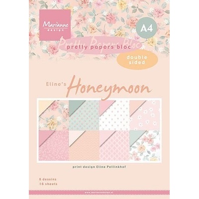 Obojstranné papiere "Eline's Honeymoon" A4, 16 ks