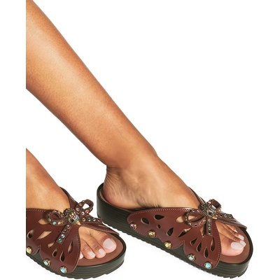 Kurt Geiger London чехли дамски кожени Boho Butterfly Flat (5596630109)