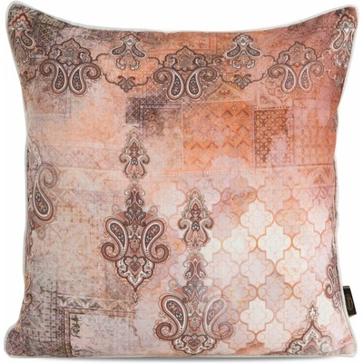 Takoy s prímesou ľanu s potlačou a lemovkou na okrajoch-HF-415437 45 x 45 cm