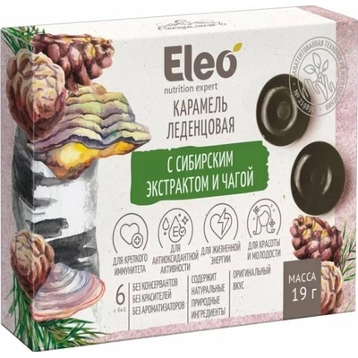 Eleo Karamelové bonbóny se sibiřským extraktem a čagou 19 g