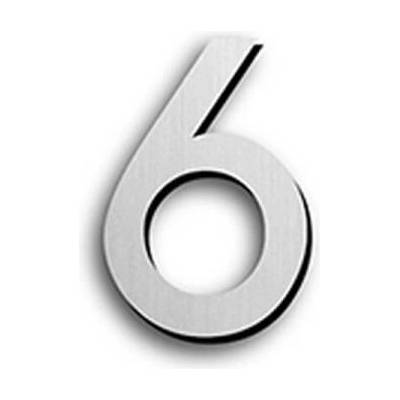 JNF - Domovní číslice "6" IN.34.003.PF - 100 mm | Dveře a dveřní příslušenství Dveřní kování, dveřní příslušenství MP kování Číslice a piktogramy Číslice Číslice se šrouby