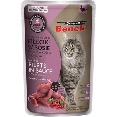 Super Benek Filetky kachní s brusinkami 28 x 85 g