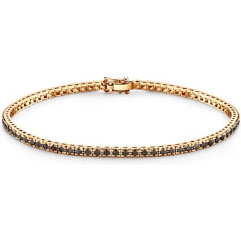 SAVICKI Тенис гривна Luminy 1, 9 мм: злато, черни диаманти