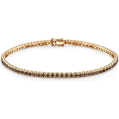 SAVICKI Тенис гривна Luminy 1, 9 мм: злато, черни диаманти