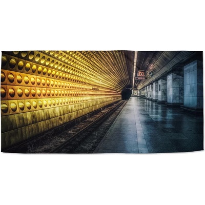 Sablio Ručník s potiskem Pražské metro 50 x 100 cm