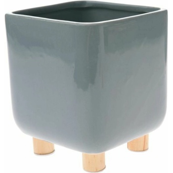 Casa de Engel Керамичен кашпон с дървени крачета, светлозелен, 0/8 Casa de Engel | Lilav | Home | UNI