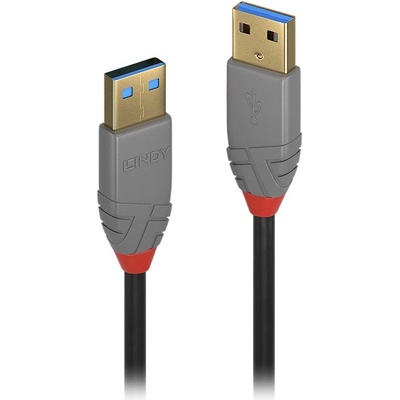 Lindy 11.43.8942 USB 5Gbps, USB3.0 A(M)-USB3.0 A(M), Anthra Line, 2m