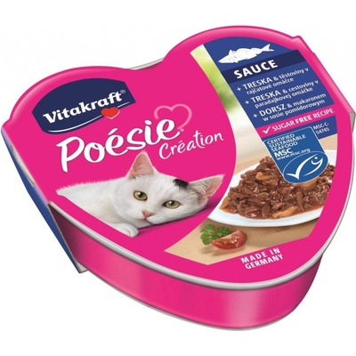 Vitakraft Cat Poésie Création treska cestoviny paradajka 2 x 85 g