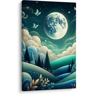Obraz pohádková příroda při úplňku - 60x90