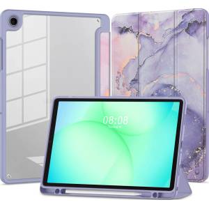 Tech-Protect SC PEN HYBRID калъф за Galaxy Tab A9 / A11 8.7 X110 / X115 / X133 / X135 лилав мрамор (5906302334995)