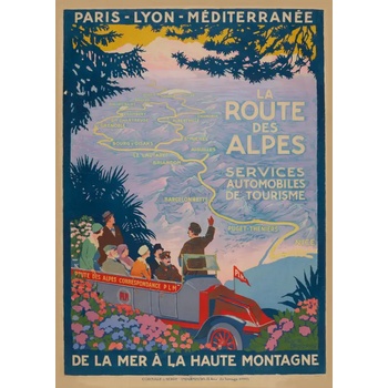 Grafika - Puzzle Roger Broders - La Route des Alpes, 1920 - 500 piese