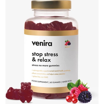 Venira stop stress & relax stress no more gummies lesní plody 60 bonbónů