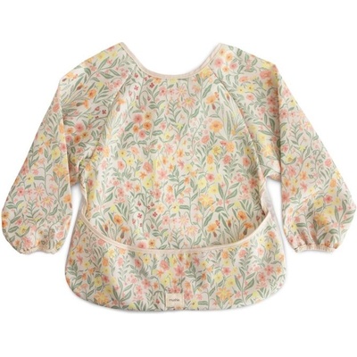 Mushie Long Sleeve Bib лигавник Pastel Blooms 6-24m