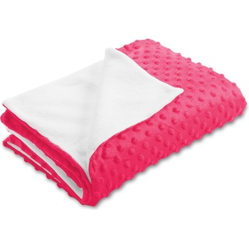 Biante Detská deka Minky bodky Polar Fuchsiová