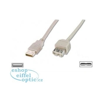 Assmann AK-300200-018-E USB 2.0, USB A M (plug)/USB A F (jack), 1,8m, šedý