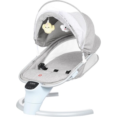 ZIZITO Вибриращ бебешки шезлонг с дълбок кош Paolo - Сив