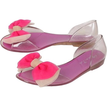 Силиконови обувки с цикламена панделка