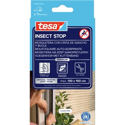 TESA Síť proti hmyzu 1,3 x 1,5 m, antracitová, Comfort