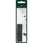 Faber-Castell AG Pitt soft 3 бр. пресован въглен FC129997 (FC129997)