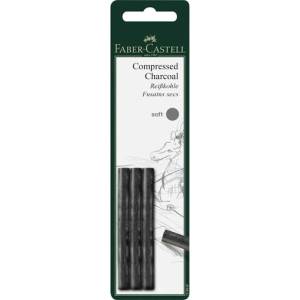 Faber-Castell AG Pitt soft 3 бр. пресован въглен FC129997 (FC129997)