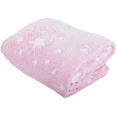 Verk Svietiaca deka Soft Dreams Stars ružová 150x180