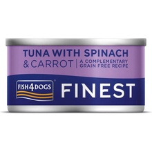 Fish4dogs Finest tuňák s mrkví a špenátem 85 g