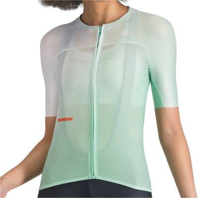 Sportful Дамска фланелка с къс ръкав за колоездене Sportful Women's Light Jersey Cycling jersey - Lichen Green / White - размер XL (156-2554-0115)