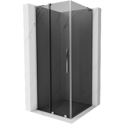Mexen Velar L плъзгаща се душ кабина 90 x 90 см, графит, хром - 871-090-090-43-01 (871-090-090-43-01)