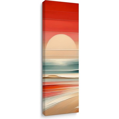 Obraz vln zalitých barvami soumraku - 50x150