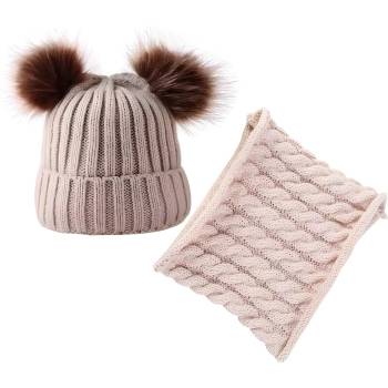 HARAHU Детска шапка тунелен шал cu-21535 - Светло кафяво kp21535 (cu-21535)