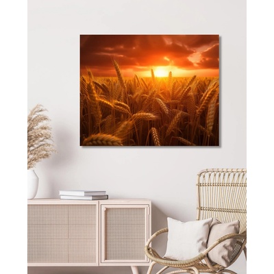 ZUTY Obrazy na stenu - Lúka pri západe slnka Rámovanie: bez rámu a bez vypnutia plátna, Rozmer: 40x50 cm
