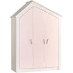 Carmen Трикрилен детски гардероб pink house - igrachko