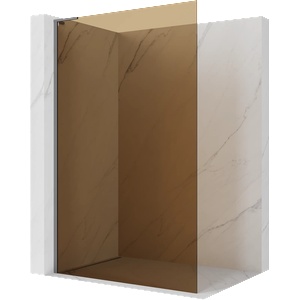 Mexen Kioto L душ преграда Walk-in 110 x 200 см, кафяво, gun metal - 800-110-103-95-32 (800-110-103-95-32)