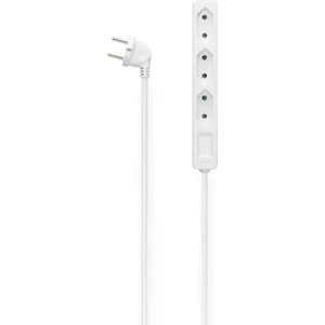 Hama Разклонител 3 гнезда (Euro) 2.5 м, 1700 W / 7.5 A, бял (00223020) (HAMA-223020)