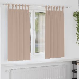 Pure Line Home Плътни завеси в цвят таупе с текстилни гайки (уши), 2 бр. , 140 x 175 см