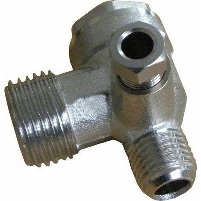Zpětný trojcestný, odľahčovací, rozbehový ventil kompresora 1/2" x 3/8 x 1/4" GEKO G80308