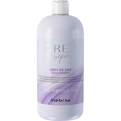 Inebrya Grey By Day Shampoo jemný šampon pro přírodní šedé vlasy 1000 ml