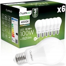 Lumiled 6x LED žárovka E27 A60 13W = 100W 1521lm 4000K Neutrálni bílá 260°