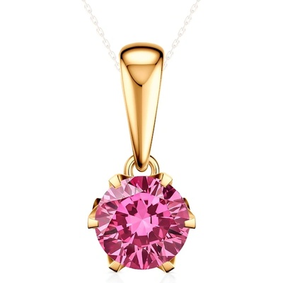 SAVICKI Висулка The Journey: злато, розов лабораторен диамант