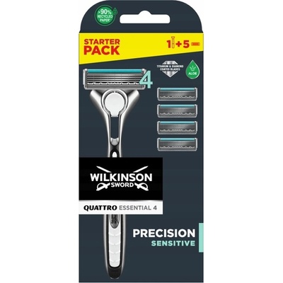 Wilkinson Sword Quattro Titanium Sensitive + 5 ks hlavic