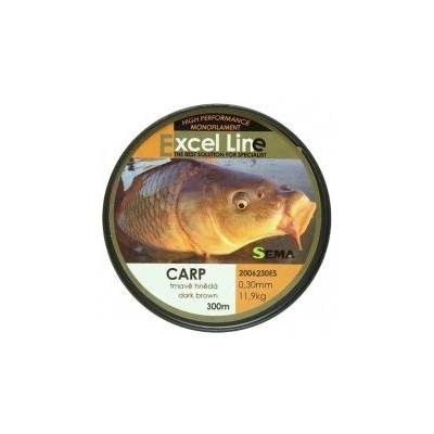 Sema Excel Carp Hnedá 300 m 0,25 mm 8,4 kg