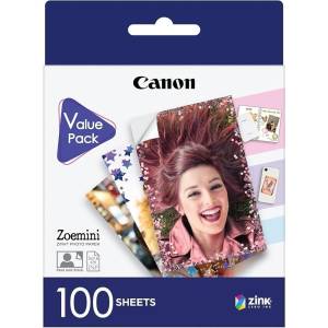 Canon 6135C003 ZINK Photo Paper, 5x7, 6 см, 2x3", 100 бр. , термална, гланцирана, бяла, фотохартия (6135C003)