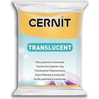 Cernit translucent Polymérová hmota s priesvitným vzhľadom zlatá glitrová 56 g