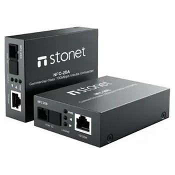 Image 1 of Lancom Конвертор Stonet NFC-20A, 10/100Mbps RJ45 към 100Mbps SM SC влакно, 20км (NFC-20A)
