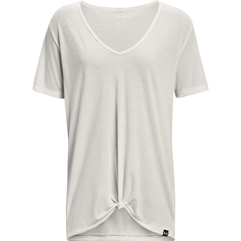 Image 1 of Under Armour Women's Deep V Short-Sleeve Performance Gym Top - White