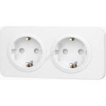 Aigostar - Стенна розетка с рамка 2Z SCHUKO 250V/16A бяла (AI2750A)