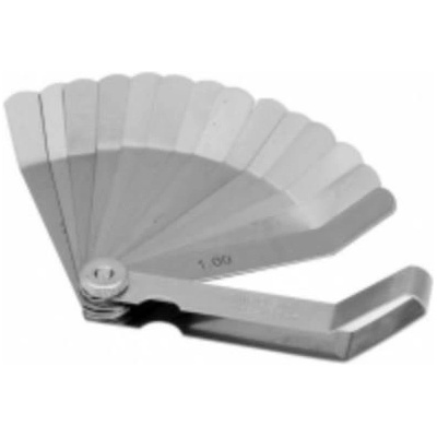 QS15518 Ventilové (spárové) měrky zahnuté, 0.05 - 1.0 mm, 16 listů QS15518