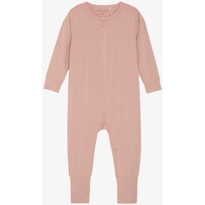 Rostoucí bambusové pyžamo na zip overal růžová barva Misty Rose MINYMO