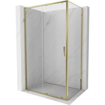 Mexen Exo разтегателна душ кабина 155 x 80 см, прозрачна, златна - 8151-155-080-50-00 (8151-155-080-50-00)